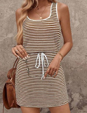 Rochie scurta SHEIN, maro