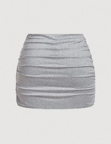 Set Fuste 2 bucati SHEIN CURVE, rosu/gri