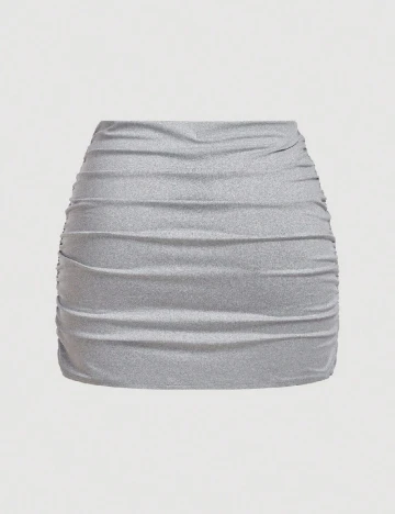 Set Fuste 2 bucati SHEIN CURVE, rosu/gri