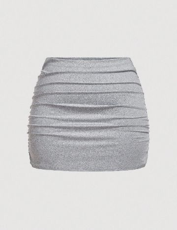 Set Fuste 2 bucati SHEIN CURVE, rosu/gri