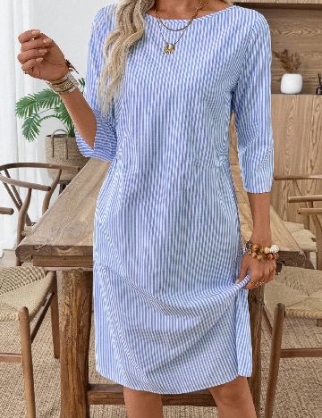 Rochie medie Emery Rose, albastru