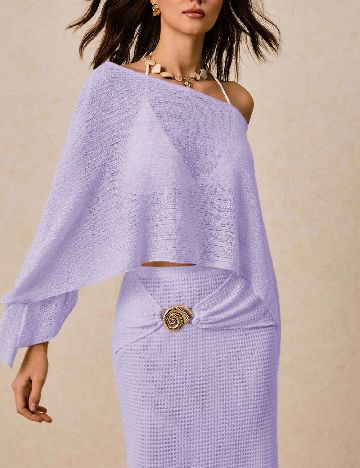 Bluza de plaja SHEIN, mov