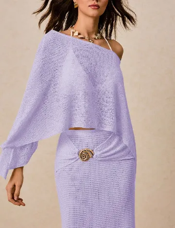 Bluza de plaja SHEIN, mov