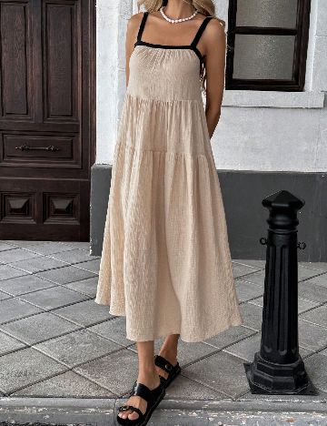 Rochie medie SHEIN, crem