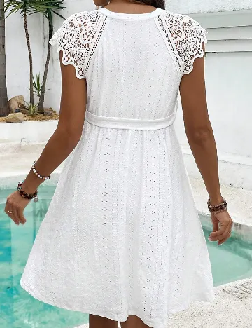 Rochie scurta SHEIN Maternity, alb