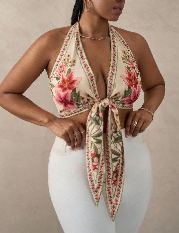 Top SHEIN CURVE, floral