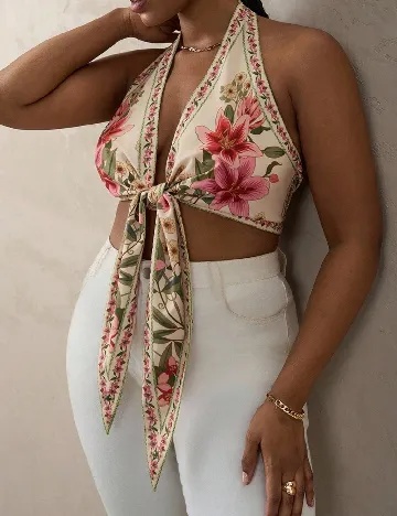 Top SHEIN CURVE, floral