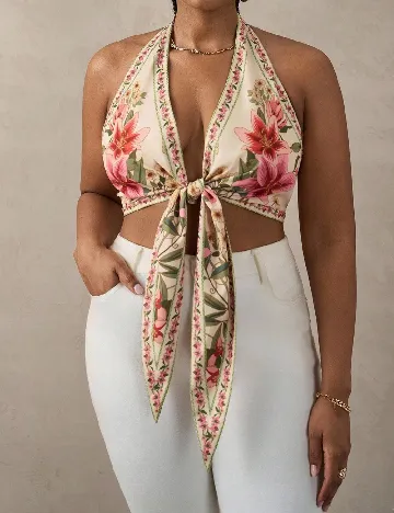 Top SHEIN CURVE, floral