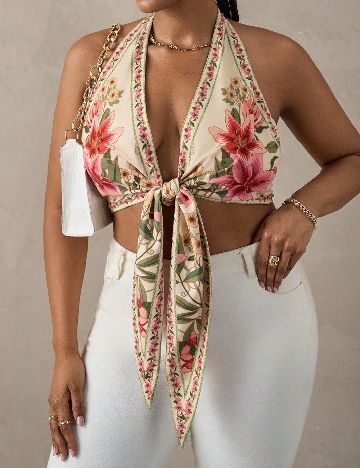 Top SHEIN CURVE, floral