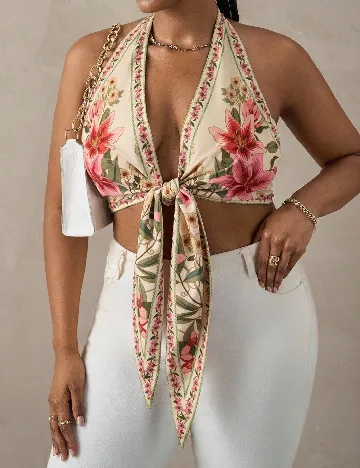 Top SHEIN CURVE, floral