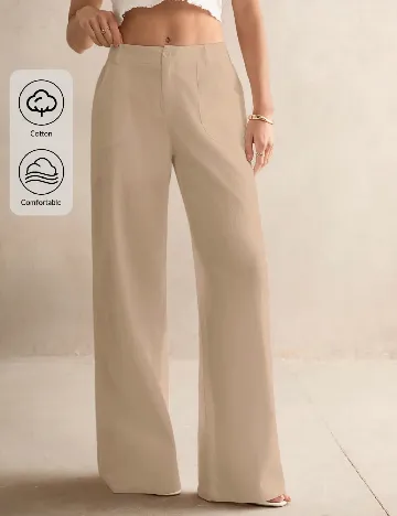 Pantaloni SHEIN, crem