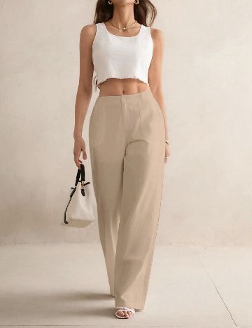 Pantaloni SHEIN, crem