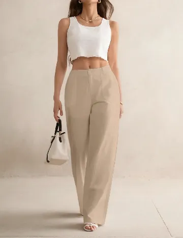 Pantaloni SHEIN, crem