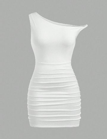 Rochie scurta SHEIN CURVE, alb