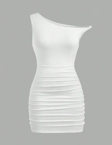 Rochie scurta SHEIN CURVE, alb