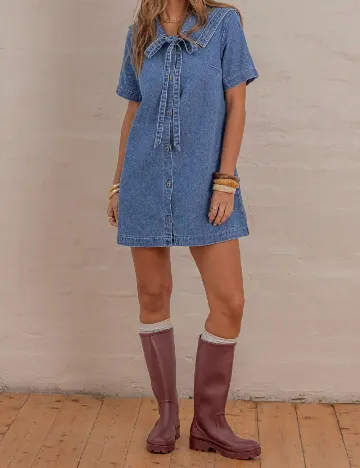 Rochie scurta Aralina, albastru