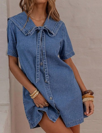 Rochie scurta Aralina, albastru