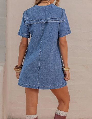 Rochie scurta Aralina, albastru