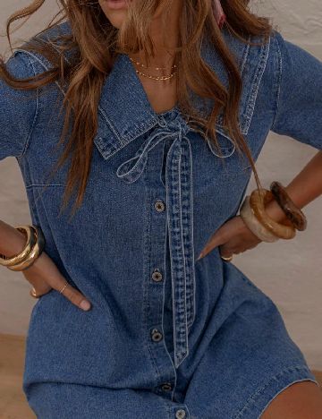 Rochie scurta Aralina, albastru