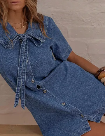 Rochie scurta Aralina, albastru