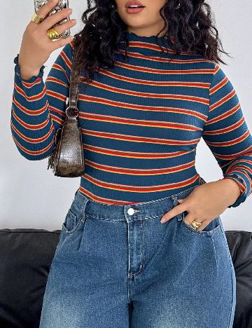 Bluza SHEIN CURVE, albastru