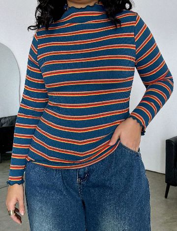 Bluza SHEIN CURVE, albastru