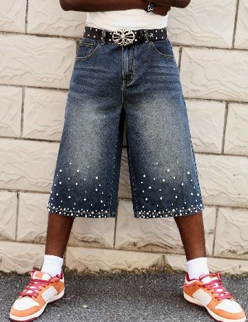 Pantaloni scurti Romwe, bleumarin