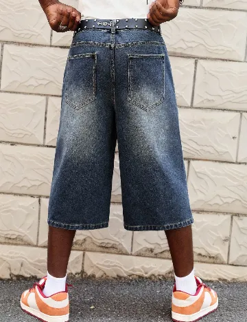 Pantaloni scurti Romwe, bleumarin