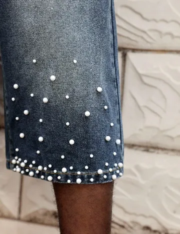 Pantaloni scurti Romwe, bleumarin