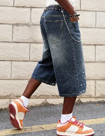 Pantaloni scurti Romwe, bleumarin