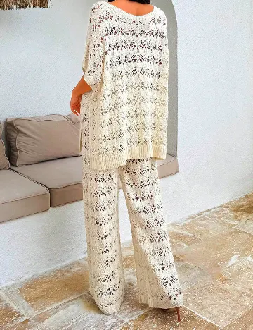 Compleu De Plaja SHEIN, crem