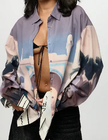 Camasa Oversize SUMWON, mix culori