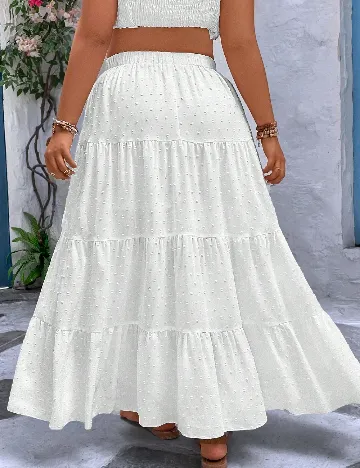 Fusta SHEIN CURVE, alb