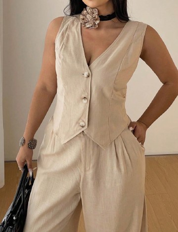 Compleu SHEIN CURVE, crem