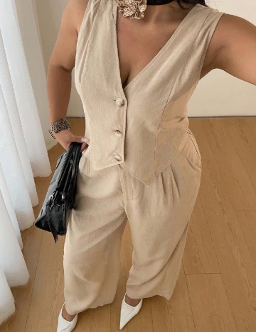 Compleu SHEIN CURVE, crem