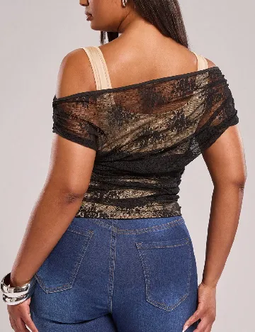 Top SHEIN CURVE, negru