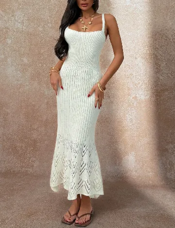 Rochie de plaja SHEIN, ecru