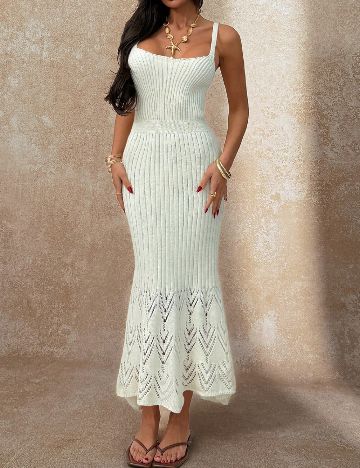 Rochie de plaja SHEIN, ecru