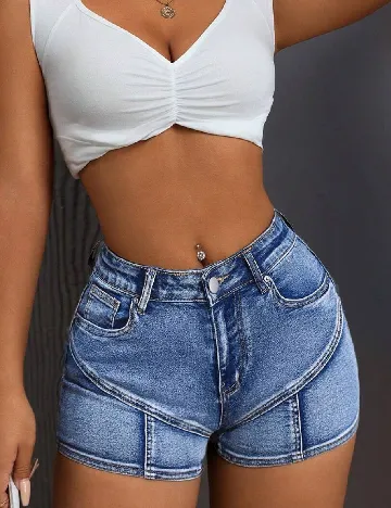 Pantaloni scurti SHEIN, albastru