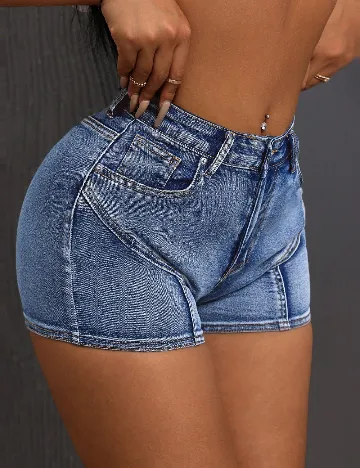 Pantaloni scurti SHEIN, albastru