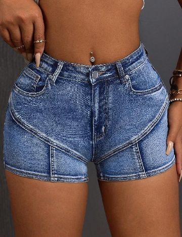 Pantaloni scurti SHEIN, albastru