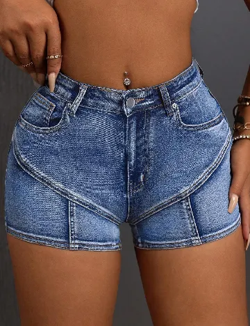 Pantaloni scurti SHEIN, albastru