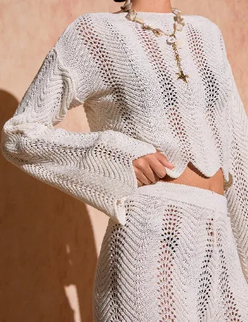 Compleu De Plaja SHEIN, alb