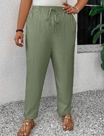 Pantaloni SHEIN CURVE, verde