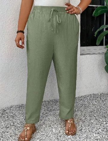 Pantaloni SHEIN CURVE, verde