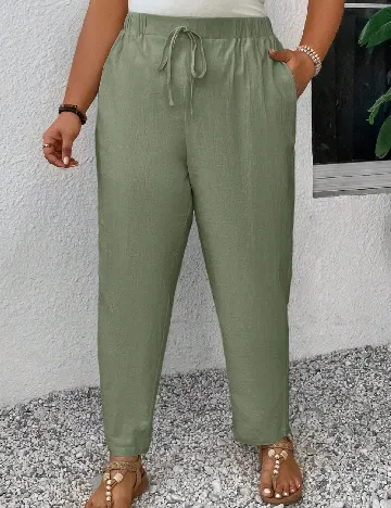 Pantaloni SHEIN CURVE, verde