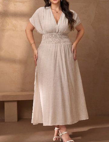 Rochie lunga SHEIN CURVE, crem