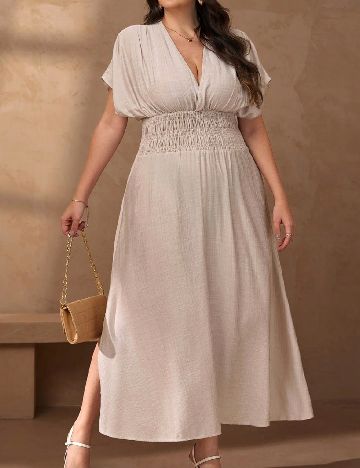 Rochie lunga SHEIN CURVE, crem