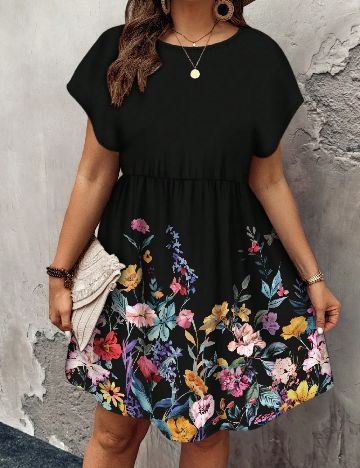 Rochie scurta SHEIN CURVE, negru