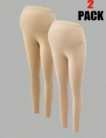 Set colanti 2 perechi SHEIN Maternity, crem